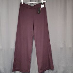 14 M LEE BURGUNDY WIDE LEG HIGH RISE RODEO PANTS PULLON WAIST 33 INCH INSEAM